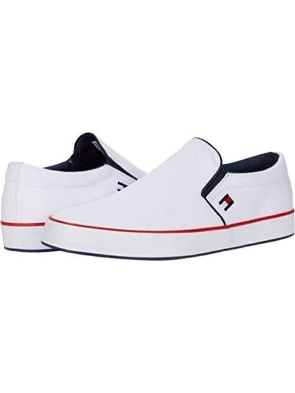 TOMMY Hilfiger "Panco" Slip On Sneaker Men Sz 9.5 White